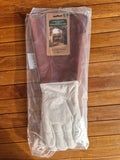 Mens XL leather rose gloves with long sleeve.